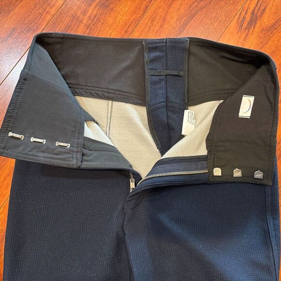 Bogner Lot Vintage Ski Stirrup Pants Two Pairs Blue Pattern and Black Gold Women - Picture 12 of 14